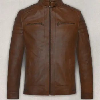 Spanish Brown Leather Jacket Inspired by Andrew Tate in USA
