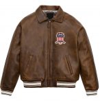 Shop Brown Avirex Icon Leather Jacket