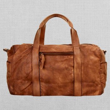Stylish Brown Leather Travel Bag for Weekend Trips in American market