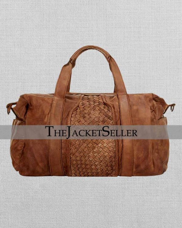 BROWN LEATHER DUFFEL BAG
