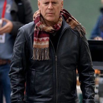 Stylish Leather Jacket as Seen in Red 2 Movie in German market