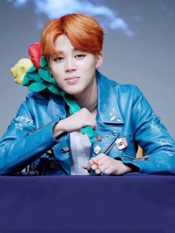 Stylish biker leather jacket worn by Jimin from BTS in USA