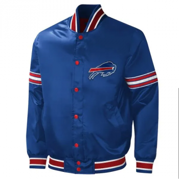 Shop Buffalo Bills Midfield Royal Satin Jacket