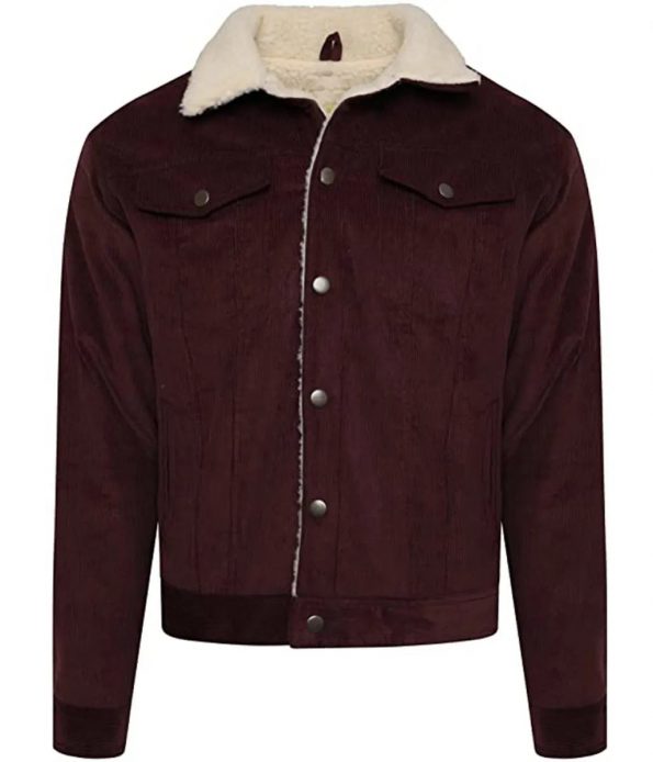 burgundy sherpa jacket scaled 1