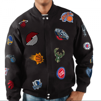 Stylish Carl Banks NBA twill jacket for fans in American style