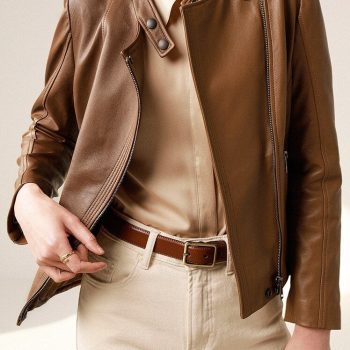 Brown Leather jacket for women