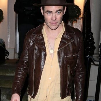 Chris Pine Signature Leather Jacket in USA market