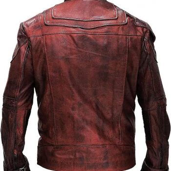 Star-Lord Leather Jacket Worn by Chris Pratt in Guardians of the Galaxy in France style