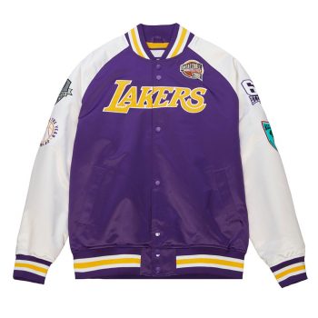 Class of 2023 LA Lakers Purple Jacket Front View