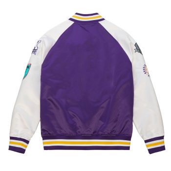 Class of 2023 LA Lakers Purple Jacket Back View