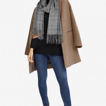 Classic wool-blend coat with timeless tailored fit in USA