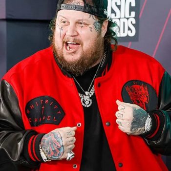 Stylish varsity jacket worn by Jelly Roll at CMT Music Awards in USA