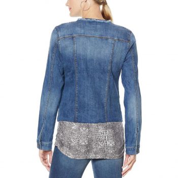 women’s stretchable blue denim jacket