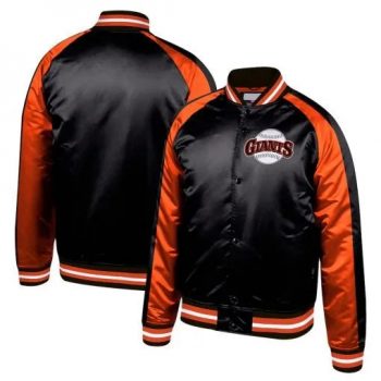 San Francisco Giants black and red satin jacket