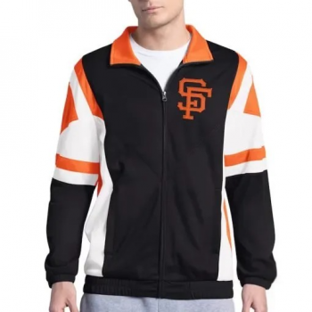 San Francisco Giants black and orange tricot track jacket in USA