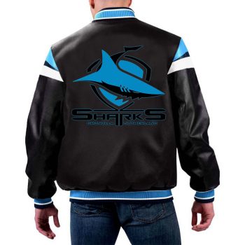 NRL Cronulla-Sutherland Leather Jacket  in USA