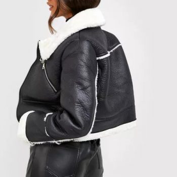 Women's cropped jacket in American style