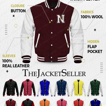 Elevate your style with a personalized wool and leather jacket in American style