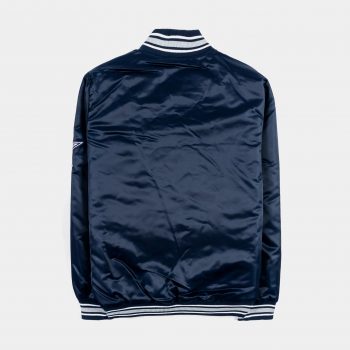 Cowboys satin varsity jacket navy blue