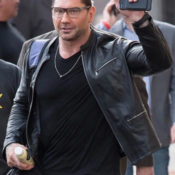 WWE DAVE BAUTISTA BLACK LEATHER JACKET