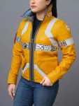 Shop David Martinez Inspired Yellow Cosplay Leather Jacket