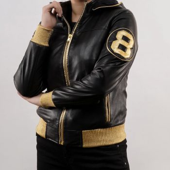 Stylish 8 Ball Leather Jacket inspired by David Puddy in USA