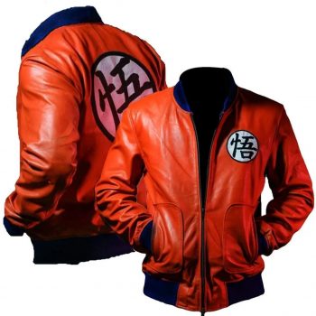 Unisex Dragon Ball leather jacket with iconic Goku look in USA