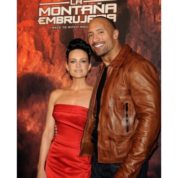 Stylish leather jacket worn by Dwayne Johnson at the premiere in France style