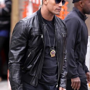 DWAYNE JOHNSON LEATHER JACKET FOR MEN