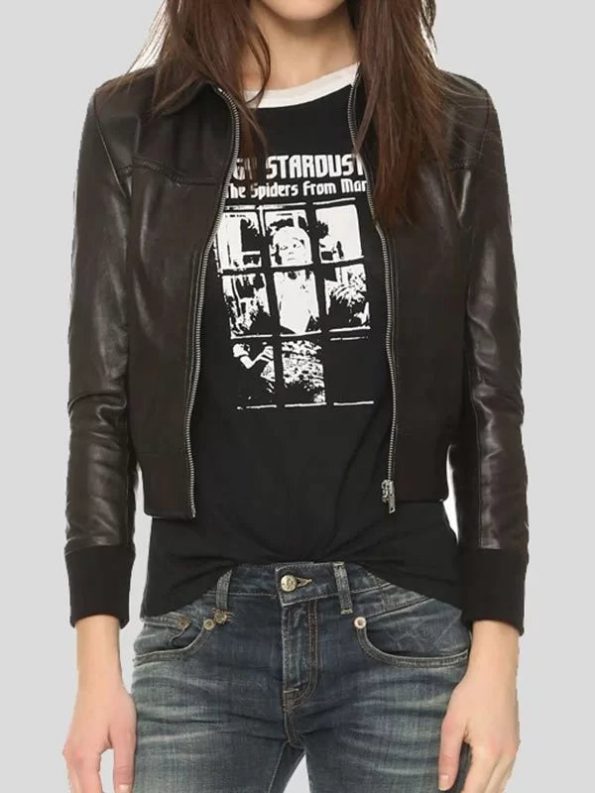 Premium Sheepskin Bomber Leather Jacket in usa