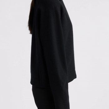 Women's Elegant Black Wool Jacket in France style