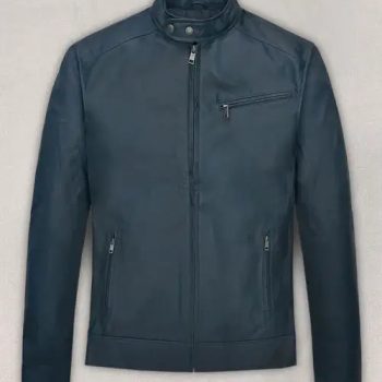 Soft Winsor Blue Leather Jacket Inspired by Michael Fassbender in USA