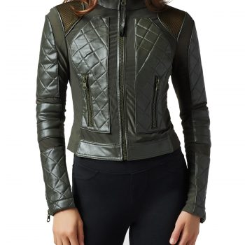 Black biker jacket for women in USA