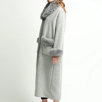 Elegant full-length coat designed for women in USA
