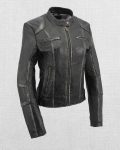 women's sheepskin moto jacket for sale in USA