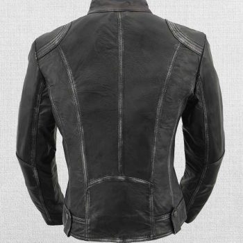 USA made women's sheepskin motorcycle jacket