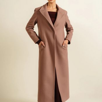 Dusty pink long coat for women in USA
