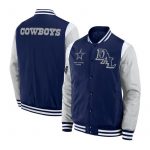 Shop Elements Elite Dallas Cowboys Navy Satin Jacket