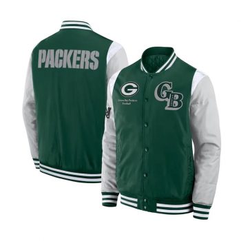 Shop Elements Elite Green Bay Packers Green Satin Jacket