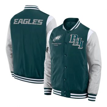 Shop Elements Elite Philadelphia Eagles Green Satin Jacket