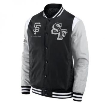 Elements Elite San Francisco Giants black satin jacket