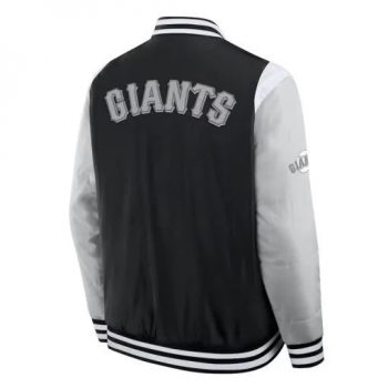 Unisex San Francisco Giants satin jacket with snap closure