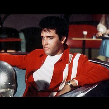 Red Leather Elvis Presley Inspired Jacket for Men
