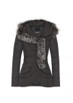 Faux shearling leather jacket