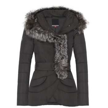 Faux shearling leather jacket