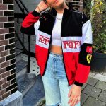 Shop Ferrari F1 Racing Team Colorblock Jacket in Red