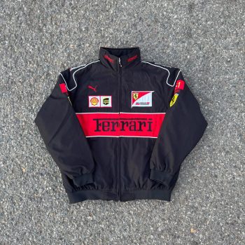 Red and Black Ferrari F1 Bomber Jacket in USA