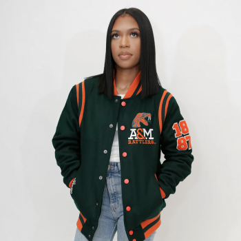 Front View Florida A&M FAMU Wool Varsity Jacket