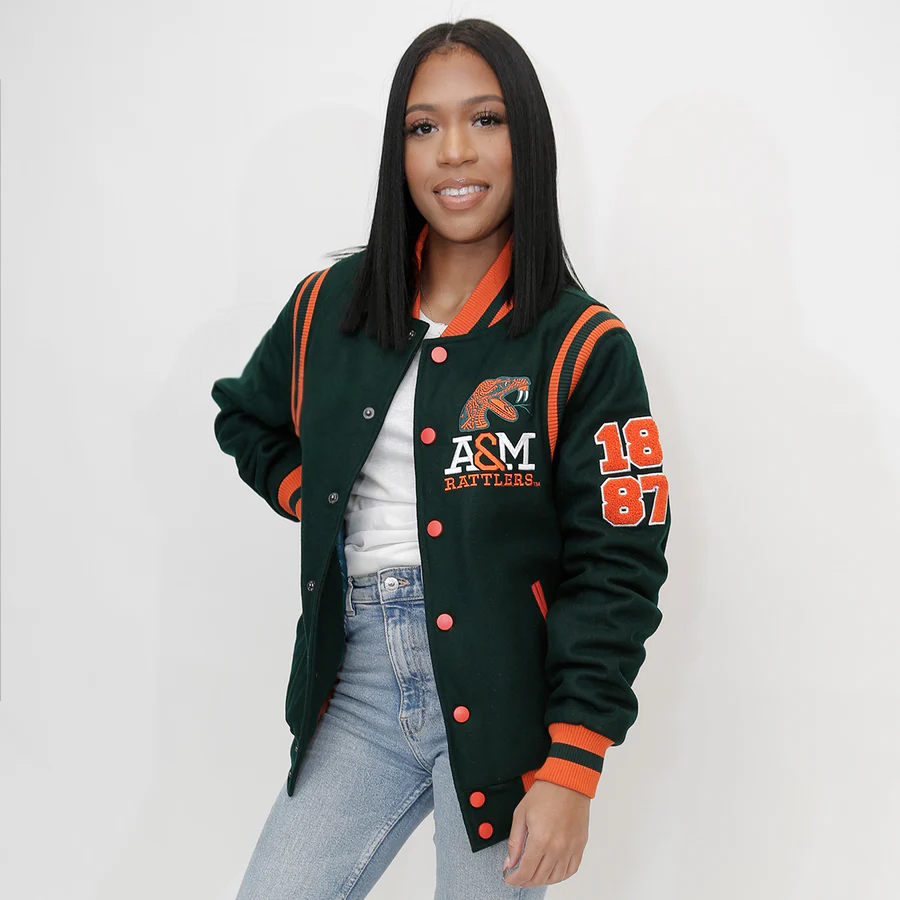 florida-famu-unisex-varsity-jacket_1 Back View Front View Florida A&M FAMU Wool Varsity Jacket