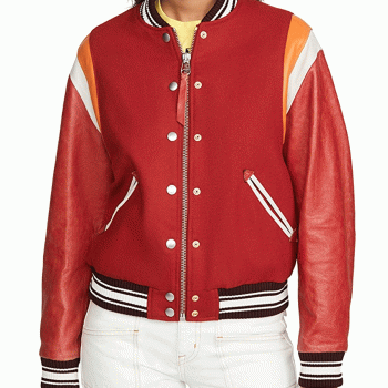 Golden Goose Scarlett Bomber Jacket front view in USA